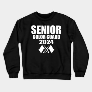 Senior 2024 Color Guard Class of 2024 Marching Band Flag Crewneck Sweatshirt